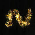 Christmas Garland for Mantle with Ornaments Artificial Decorated Pine and Roses - Image 12