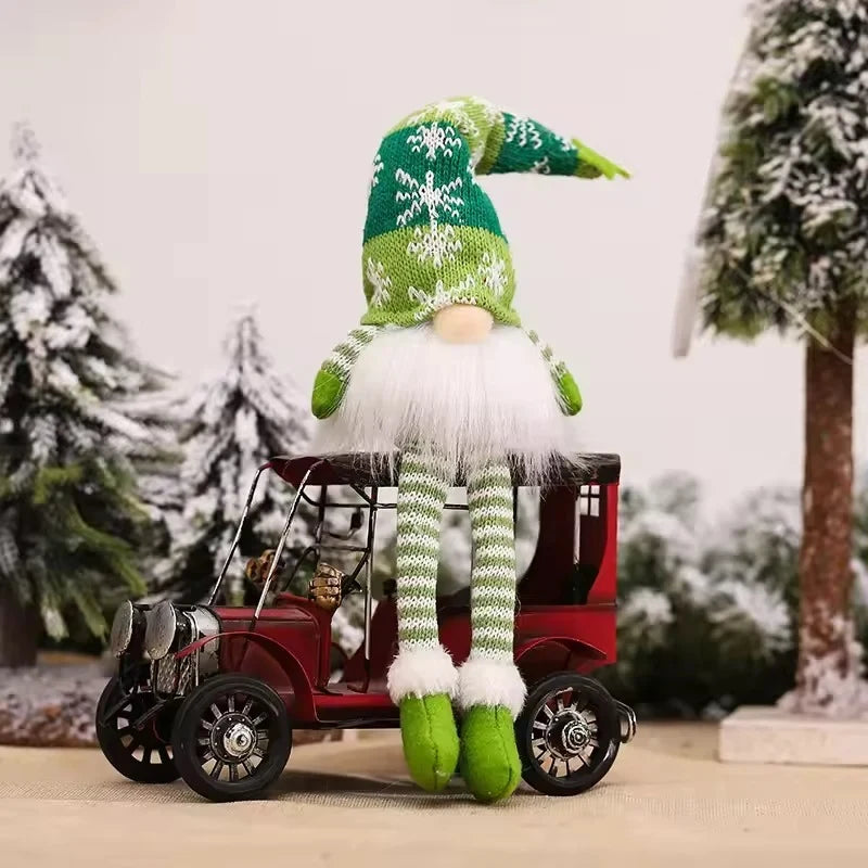 Christmas Gnome Light Up Plush Decoration with Snowflake Knit Hat and Warm LED Glow - Image 10