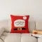 Christmas Pillow Cover with Embroidered Design Festive Decorative Square Throw - Image 1