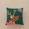 Christmas Pillow Cover with Embroidered Design Festive Decorative Square Throw - Image 4