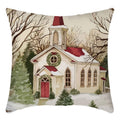 Christmas Pillow Cover with Polyester Linen Textured Weave and Hidden Zipper for Holiday Decor - Image 3