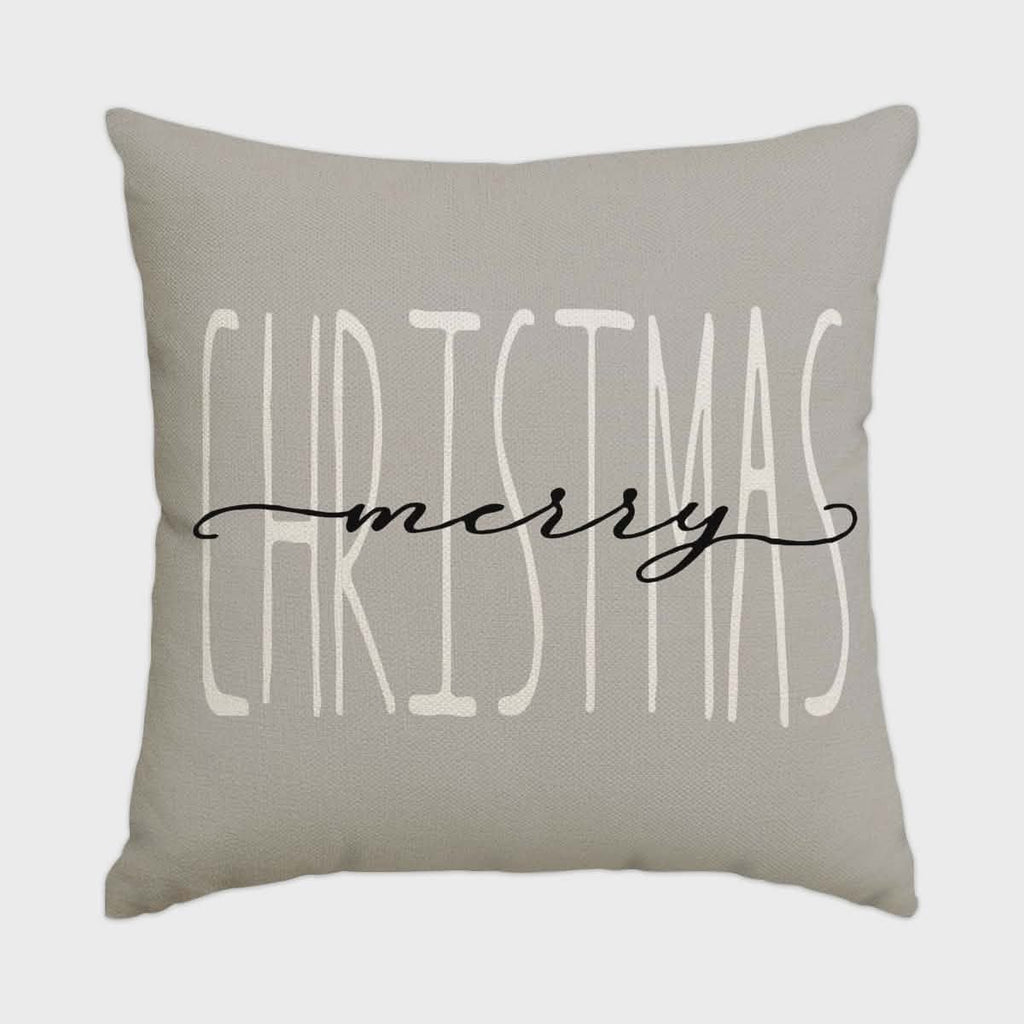 Christmas Pillow Covers Set of 4 with Hidden Zippers and Festive Gnome Tree Print - Image 8