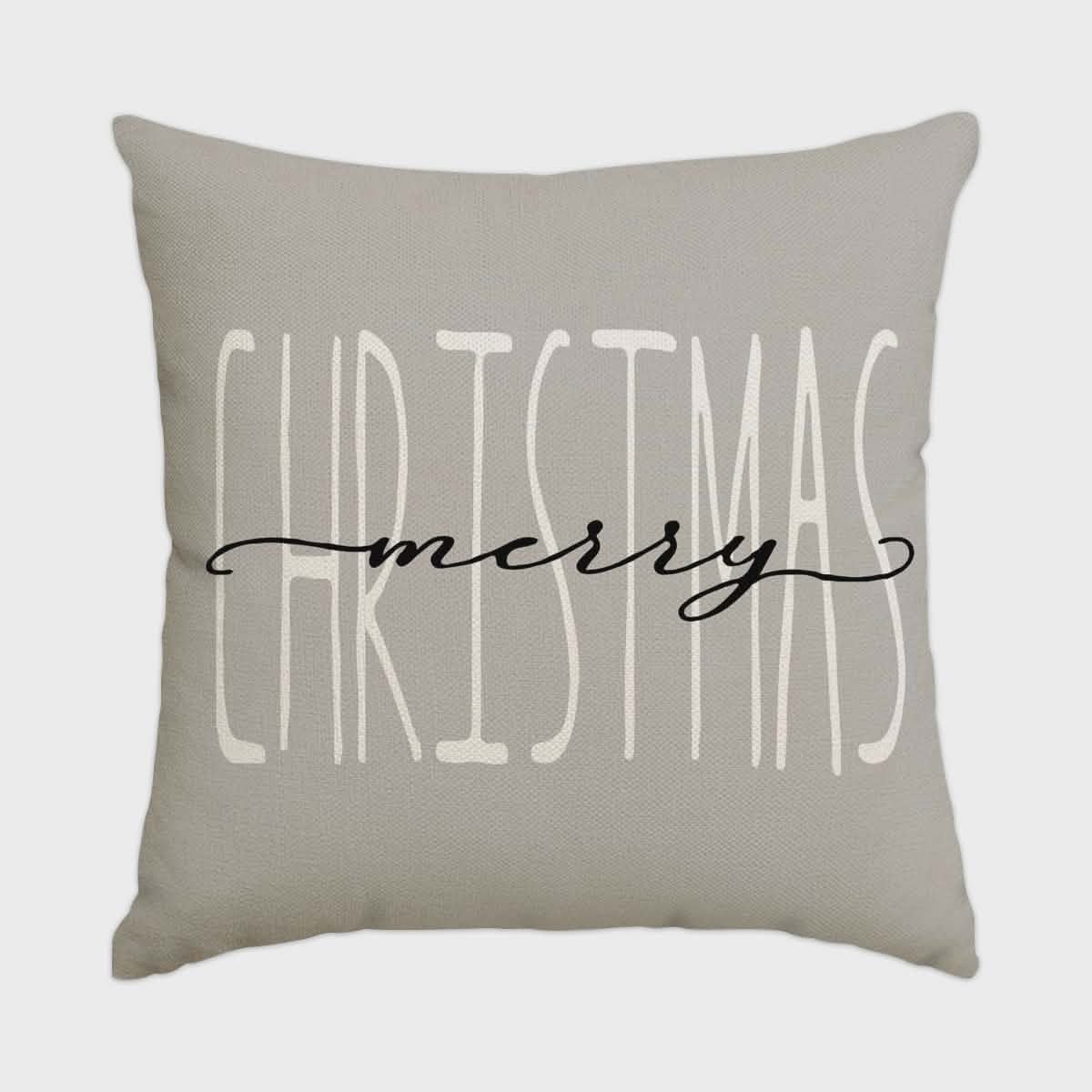 Christmas Pillow Covers Set of 4 with Hidden Zippers and Festive Gnome Tree Print - Image 8