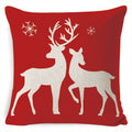Christmas Pillow Covers with Festive Linen Print and Knife-Edge Seams Square Throw - Image 22
