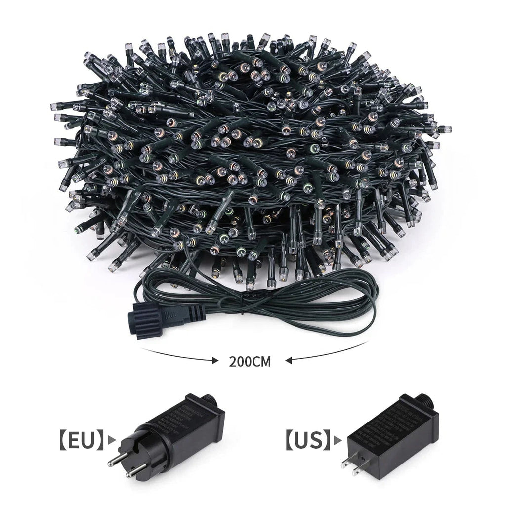 Christmas String Lights with Waterproof Fairy and Dark Wire for Outdoor Patio Decorations - Image 7