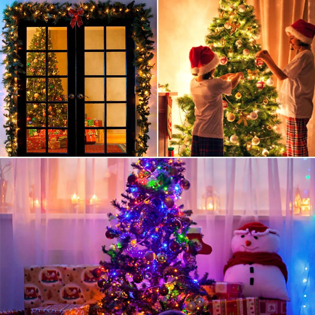 Christmas String Lights with Waterproof Fairy and Dark Wire for Outdoor Patio Decorations - Image 9