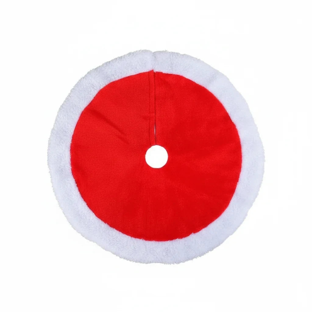 Christmas Tree Skirt with Plush Faux Fur and Soft Fabric for Small Tabletop - Image 2