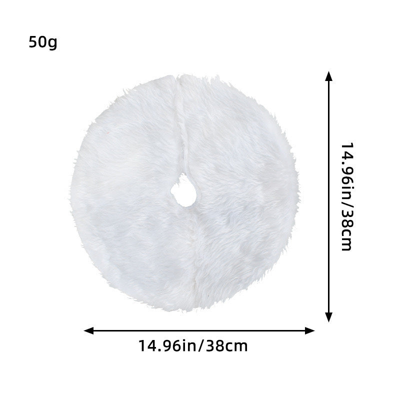 Christmas Tree Skirt with Plush Faux Fur and Soft Fabric for Small Tabletop - Image 5