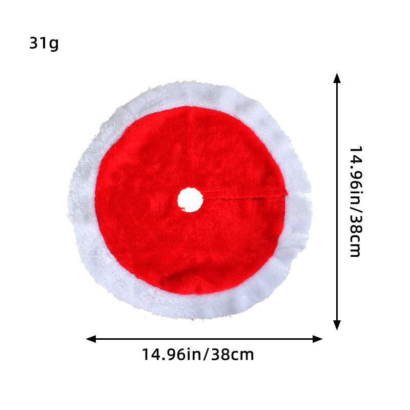 Christmas Tree Skirt with Plush Faux Fur and Soft Fabric for Small Tabletop - Image 9