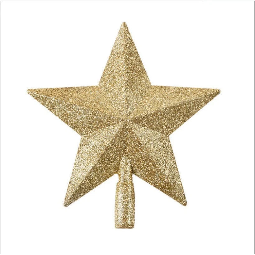 Christmas Tree Topper Star with Glitter Finish 8 Inch Shatterproof Holiday Decoration - Image 4
