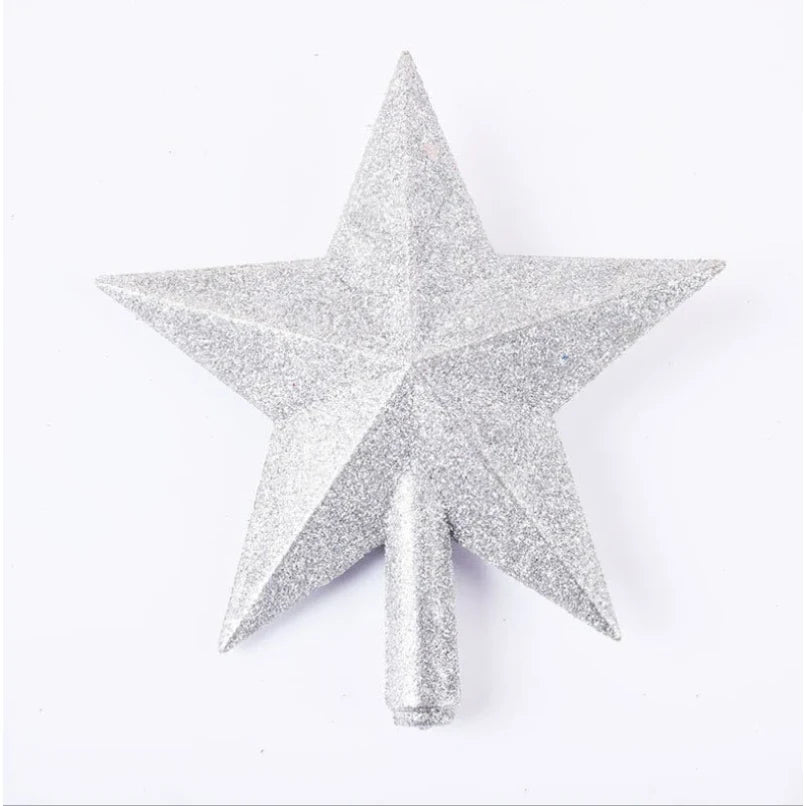 Christmas Tree Topper Star with Glitter Finish 8 Inch Shatterproof Holiday Decoration - Image 7