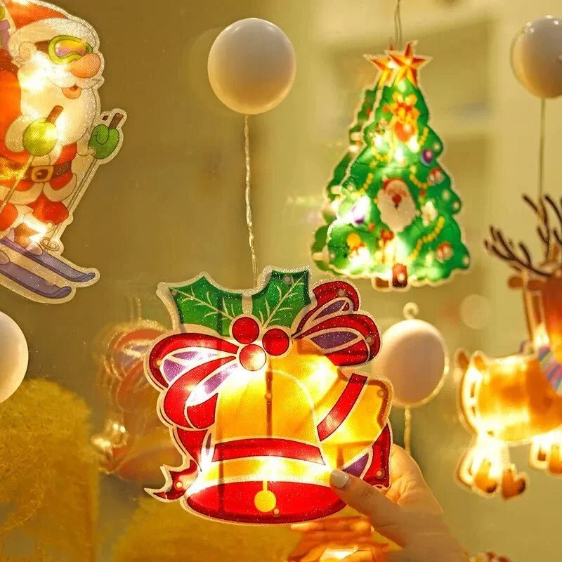 Christmas Window Lights LED Battery Operated Silhouette Decorations with Warm Glow - Image 2
