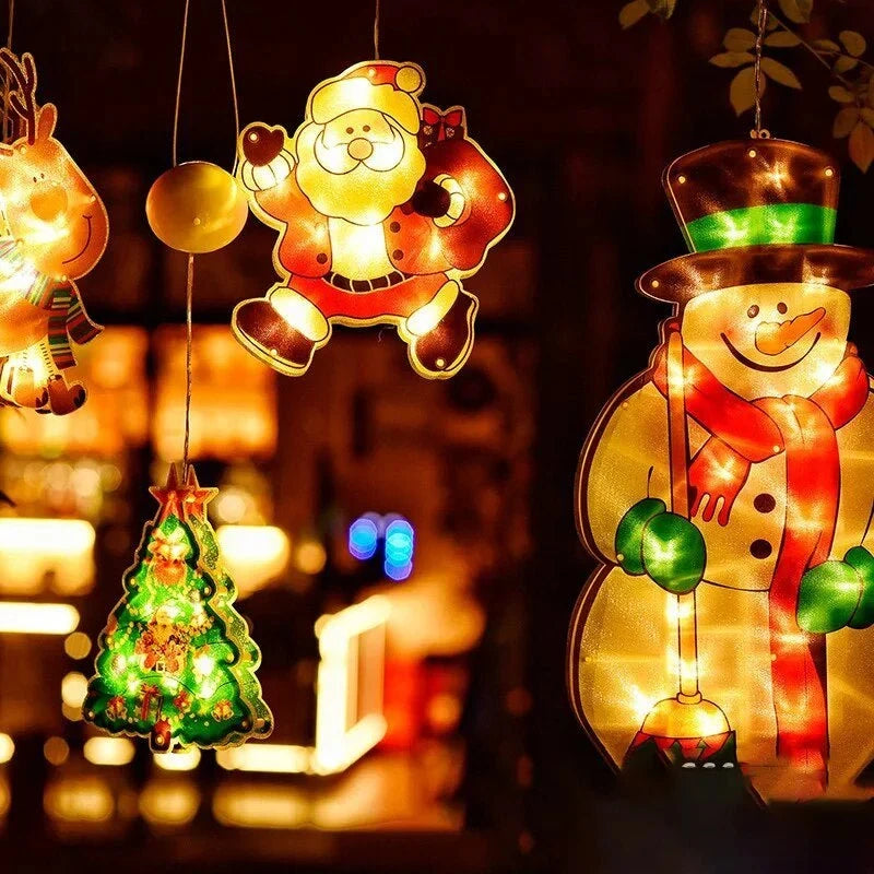 Christmas Window Lights LED Battery Operated Silhouette Decorations with Warm Glow - Image 3