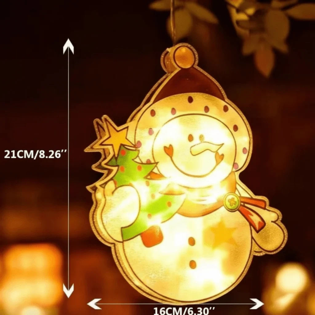 Christmas Window Lights LED Battery Operated Silhouette Decorations with Warm Glow - Image 4