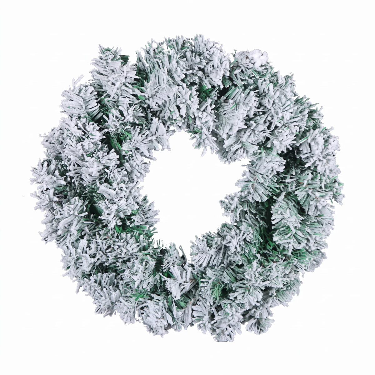 Christmas Wreath with Flocked Pine Needles for Door Hanging and Holiday Decoration - Image 5