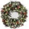 Christmas Wreath with Lights Artificial Pine Foliage Red Berries and Cones - Image 8