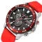 Chronograph Watch with Silicone Strap Subdials and Gold and Silver Tone Case - Image 3