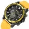 Chronograph Watch with Silicone Strap Subdials and Gold and Silver Tone Case - Image 5