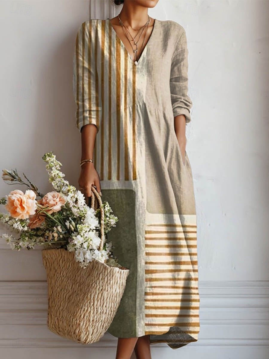 Women's Earth Tone Casual Everyday Dress