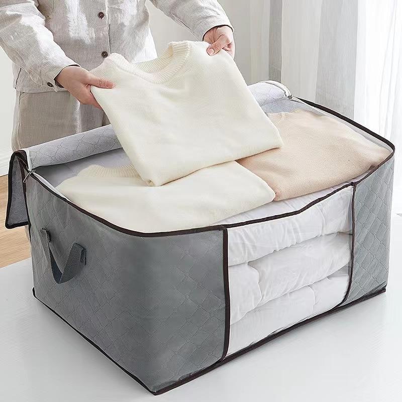 Clothes Storage Bags with Clear Window Foldable Design and Reinforced Handles - Image 2