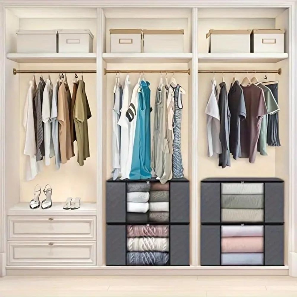 Clothes Storage Bags with Clear Window Foldable Design and Reinforced Handles - Image 5