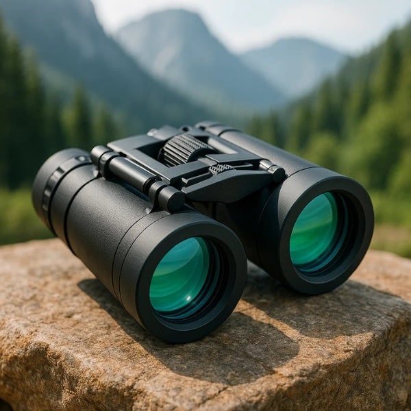Compact Binoculars with Rangefinder Ultra Folding Design and Center Focus Wheel - Image 1