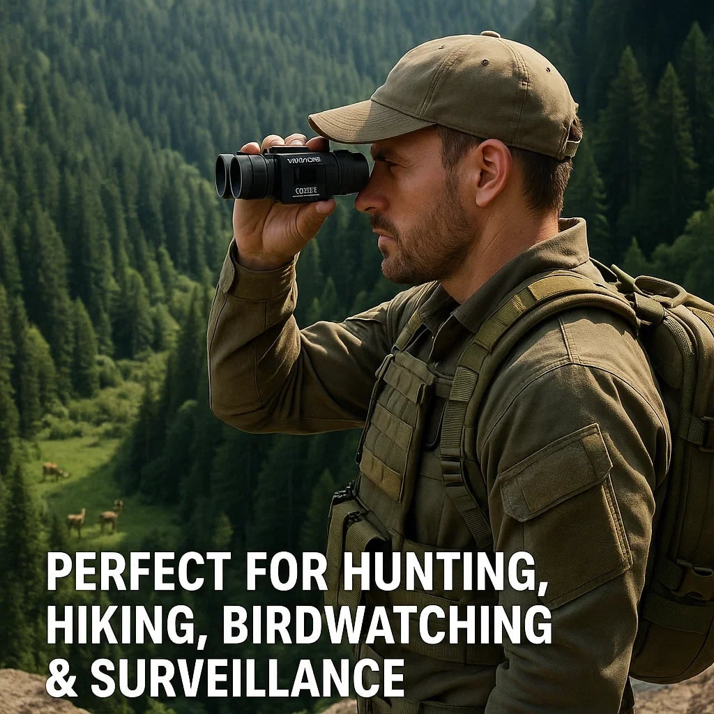 Compact Binoculars with Rangefinder Ultra Folding Design and Center Focus Wheel - Image 3