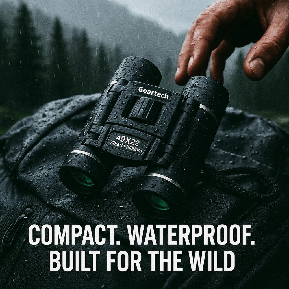 Compact Binoculars with Rangefinder Ultra Folding Design and Center Focus Wheel - Image 4