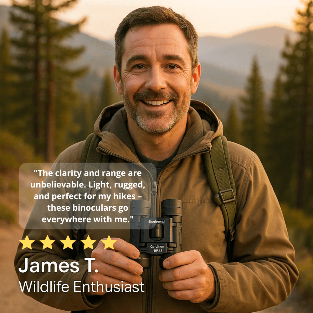 Compact Binoculars with Rangefinder Ultra Folding Design and Center Focus Wheel - Image 6