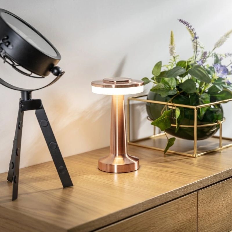 Cordless Table Lamp with Rechargeable Battery Dimmable LED and Metallic Finish - Image 16