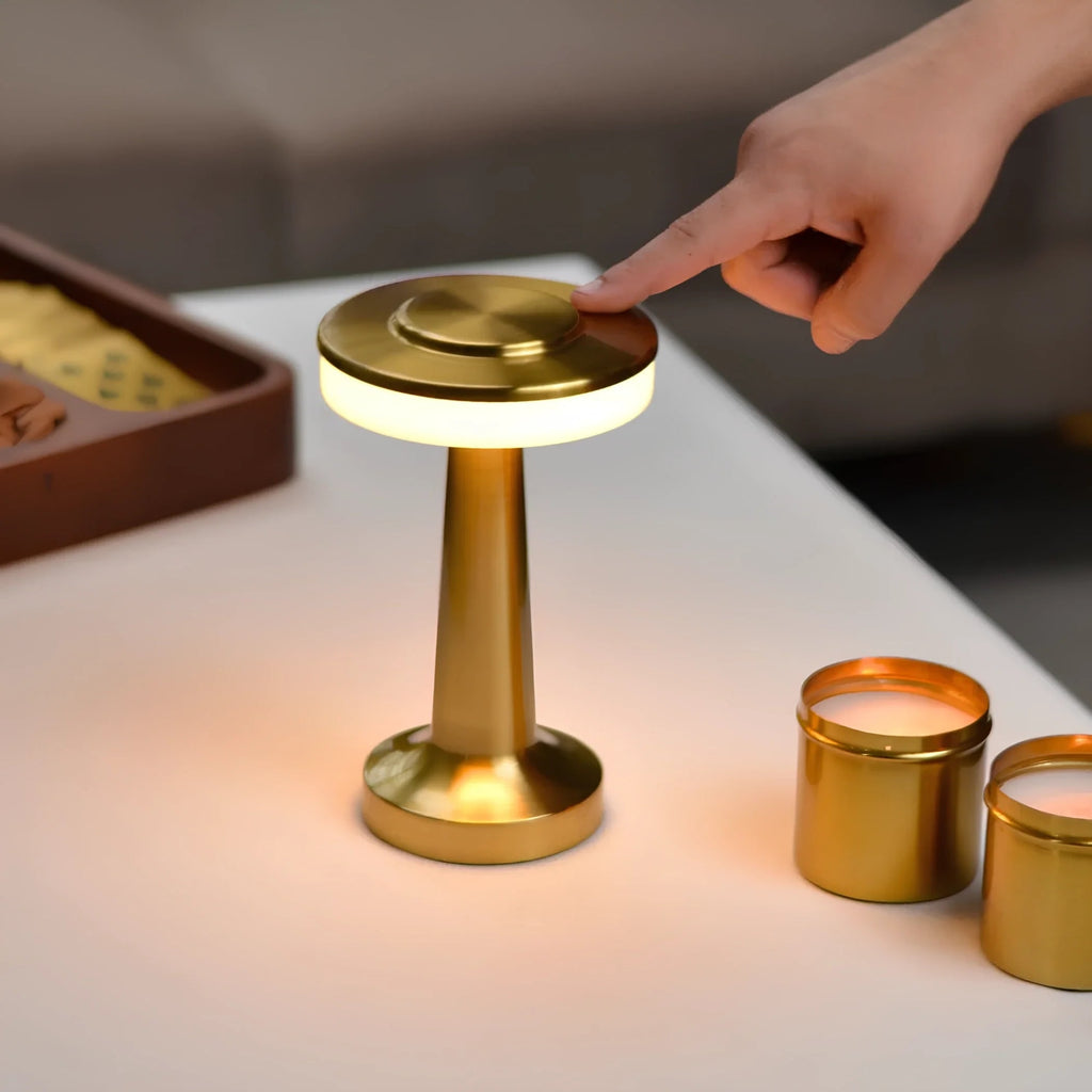 Cordless Table Lamp with Rechargeable Battery Dimmable LED and Metallic Finish - Image 6