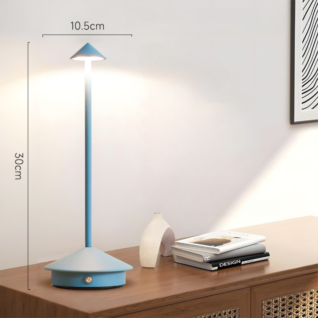 Cordless Table Lamp with Rechargeable Battery Portable LED Conical Shade and Minimalist Design - Image 10