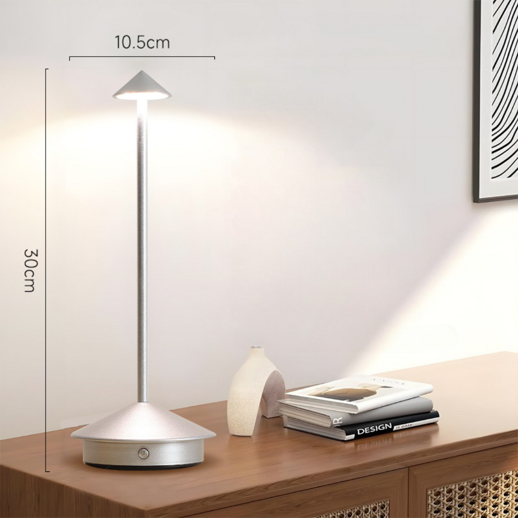 Cordless Table Lamp with Rechargeable Battery Portable LED Conical Shade and Minimalist Design - Image 11