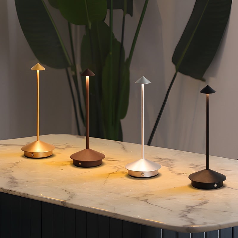 Cordless Table Lamp with Rechargeable Battery Portable LED Conical Shade and Minimalist Design - Image 2
