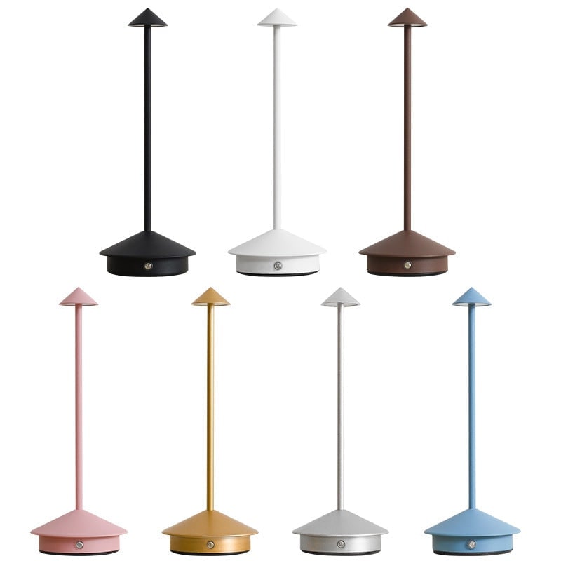 Cordless Table Lamp with Rechargeable Battery Portable LED Conical Shade and Minimalist Design - Image 5