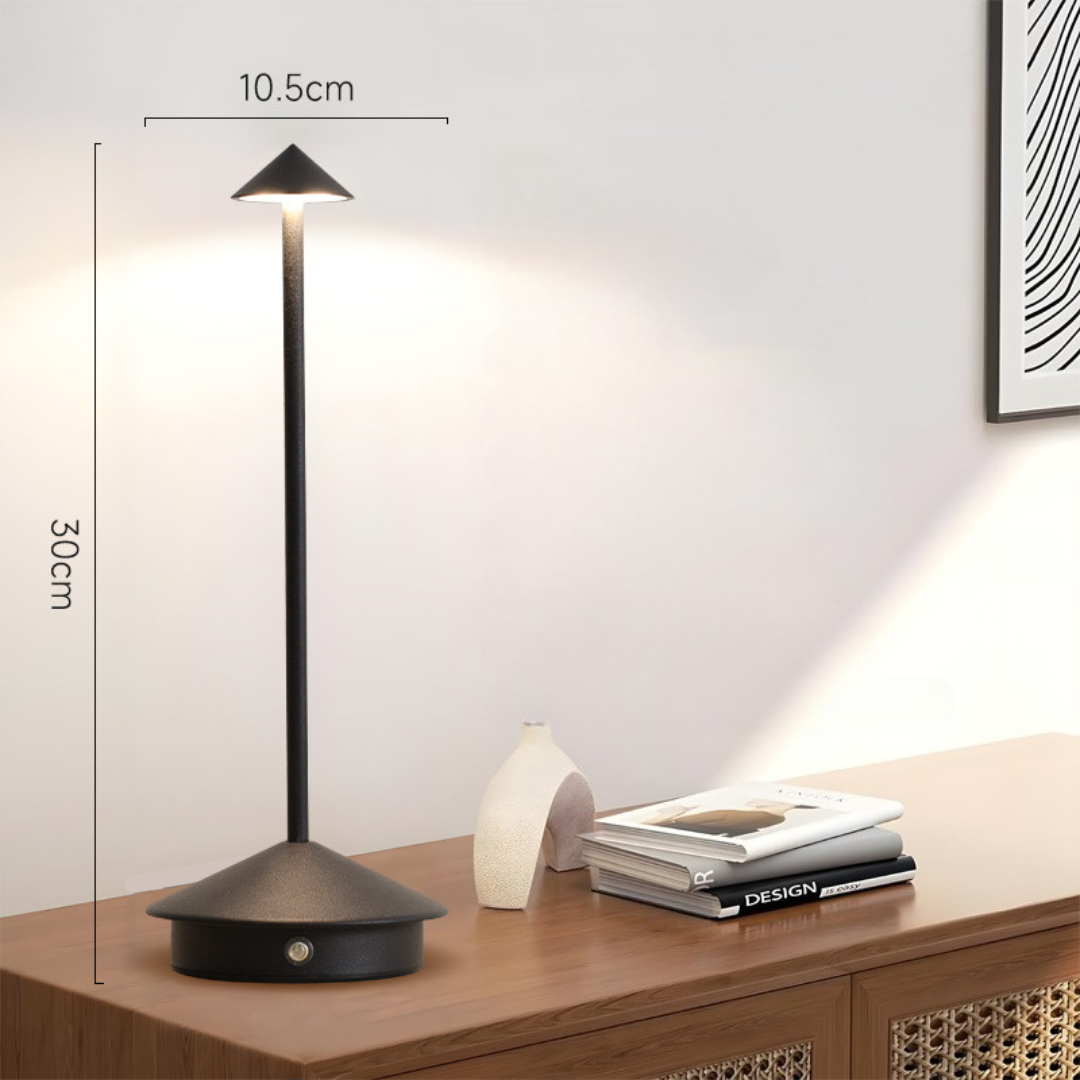 Cordless Table Lamp with Rechargeable Battery Portable LED Conical Shade and Minimalist Design - Image 6