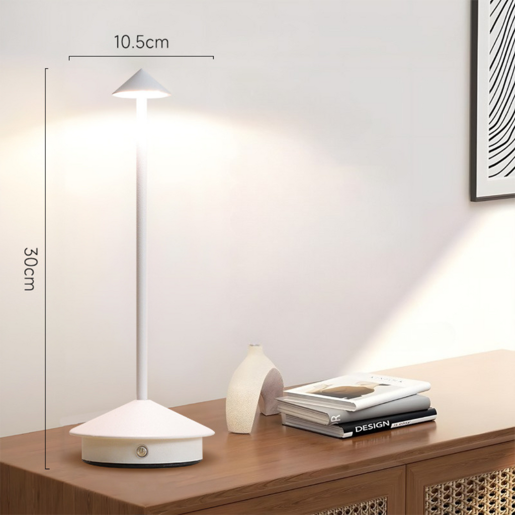 Cordless Table Lamp with Rechargeable Battery Portable LED Conical Shade and Minimalist Design - Image 7