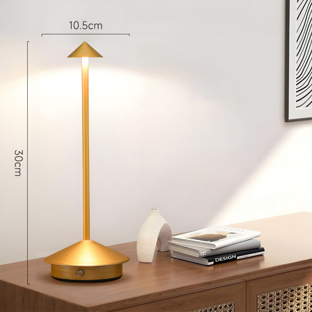 Cordless Table Lamp with Rechargeable Battery Portable LED Conical Shade and Minimalist Design - Image 8