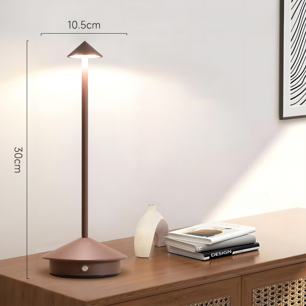 Cordless Table Lamp with Rechargeable Battery Portable LED Conical Shade and Minimalist Design - Image 9
