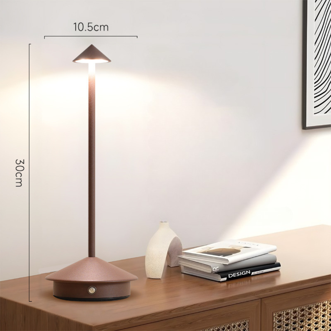 Cordless Table Lamp with Rechargeable Battery Portable LED Conical Shade and Minimalist Design - Image 9
