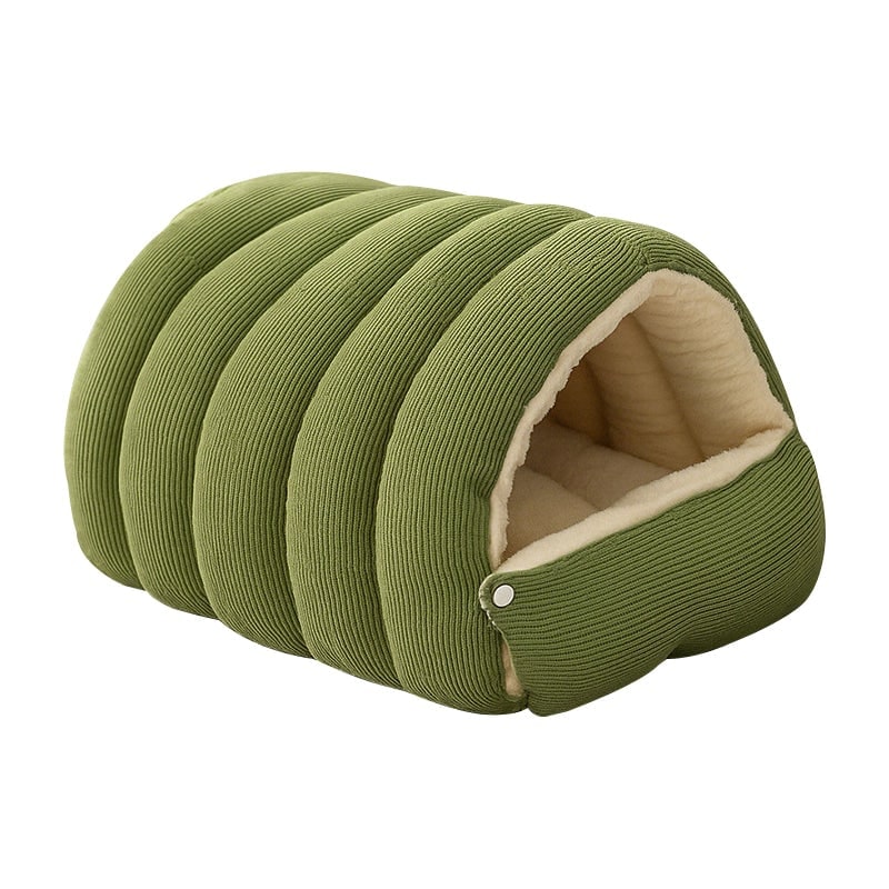Cozy Cave Dog Bed with Plush Fleece Hooded Enclosed Design for Cats and Pets - Image 14