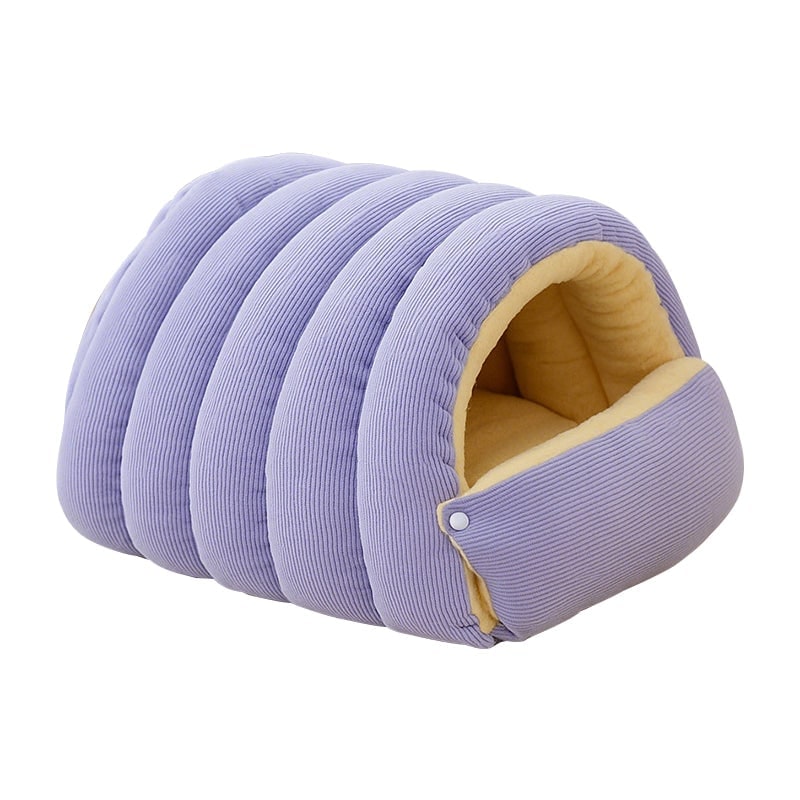 Cozy Cave Dog Bed with Plush Fleece Hooded Enclosed Design for Cats and Pets - Image 16