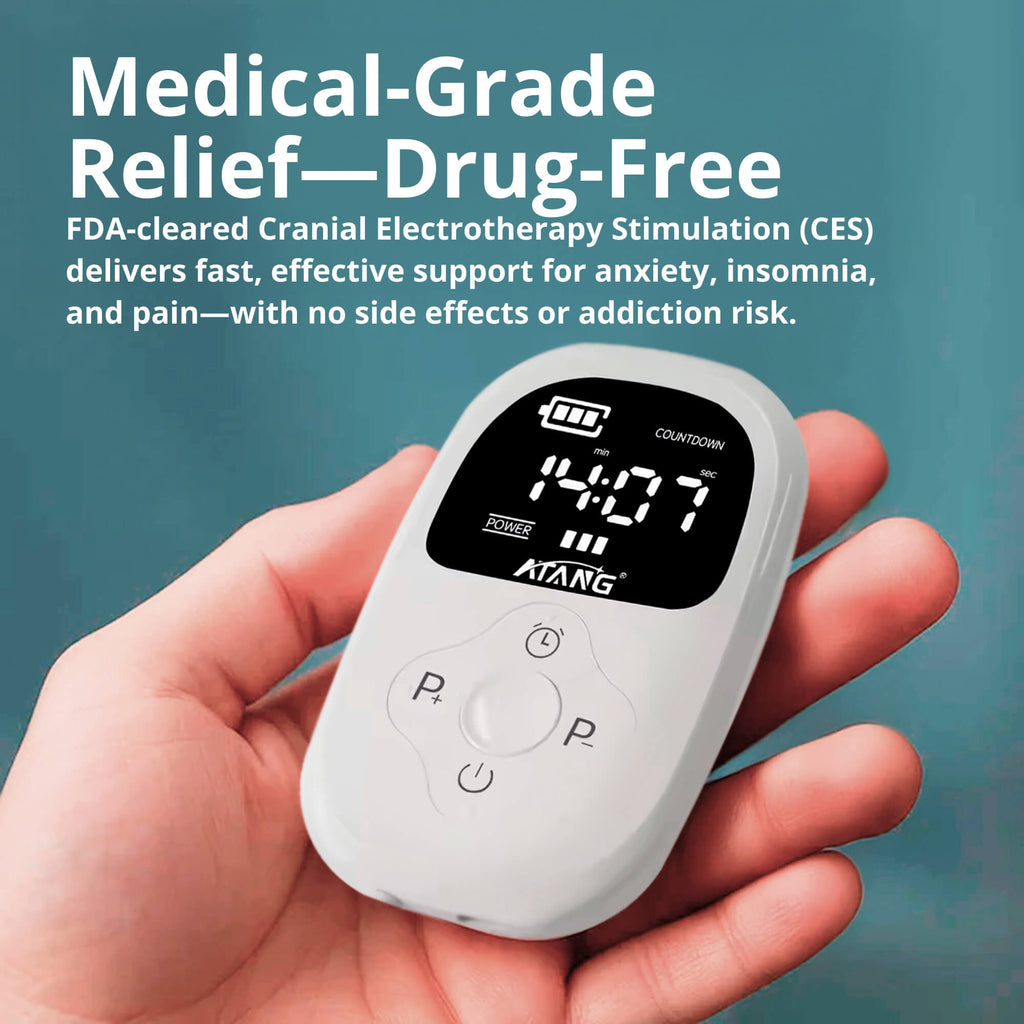 Cranial Electrotherapy Stimulator with Earlobe Clips and LED Display - Image 2