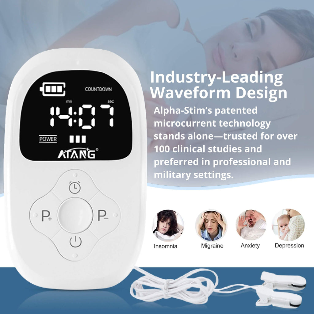 Cranial Electrotherapy Stimulator with Earlobe Clips and LED Display - Image 3