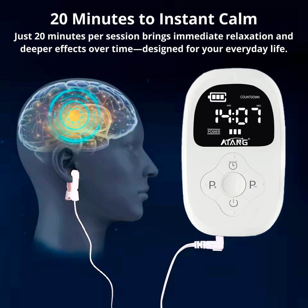 Cranial Electrotherapy Stimulator with Earlobe Clips and LED Display - Image 4