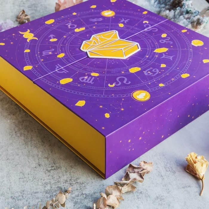 Crystal Advent Calendar with Gemstones Carved Figurines and Zodiac Graphics for Holiday Countdown - Image 4