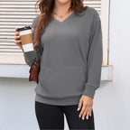 Camisola Casual Feminina com Bolso Frontal