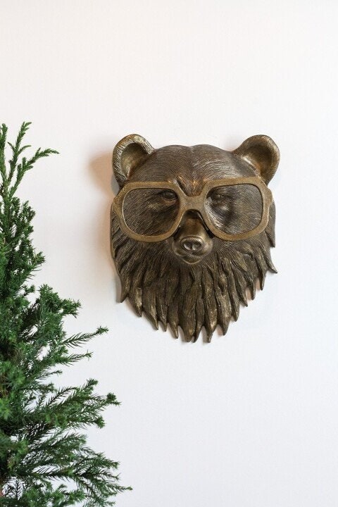 Deer Head Mount Wall Sculpture with Textured Antlers and Faux Taxidermy Detail - Image 20