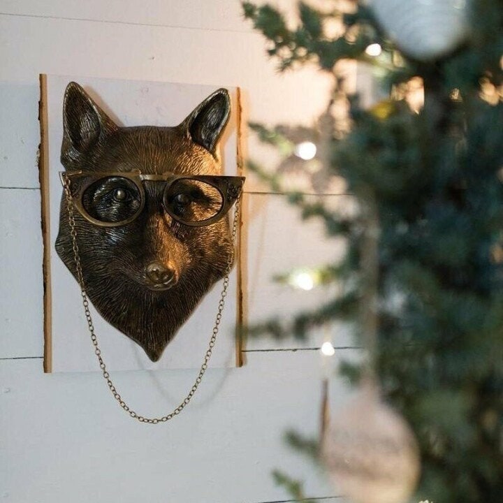 Deer Head Mount Wall Sculpture with Textured Antlers and Faux Taxidermy Detail - Image 3