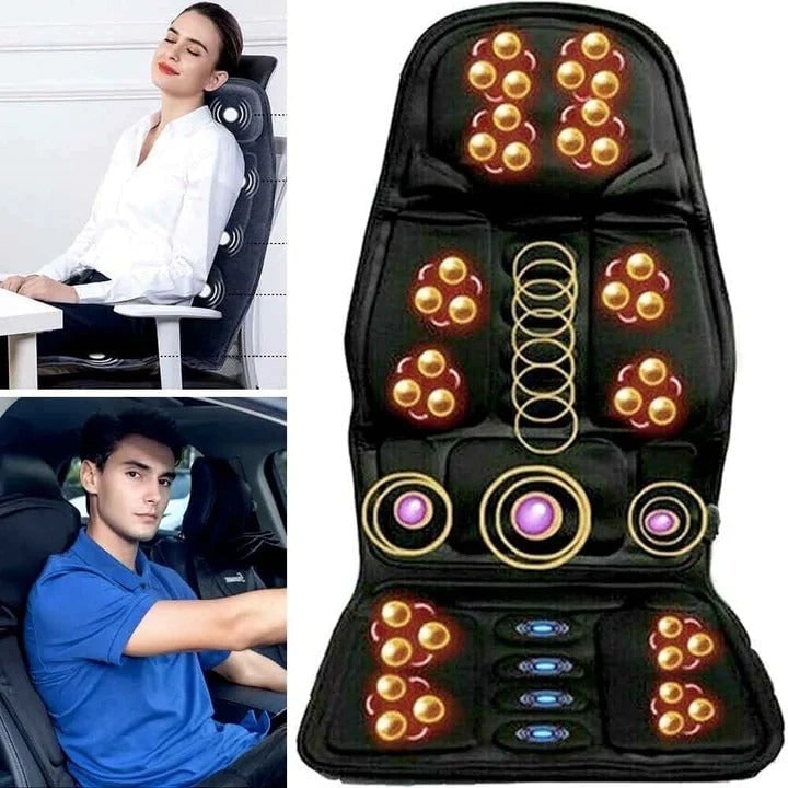 Desk Chair Seat Cushion with Massage Heat and Remote Control for Car and Home - Image 1